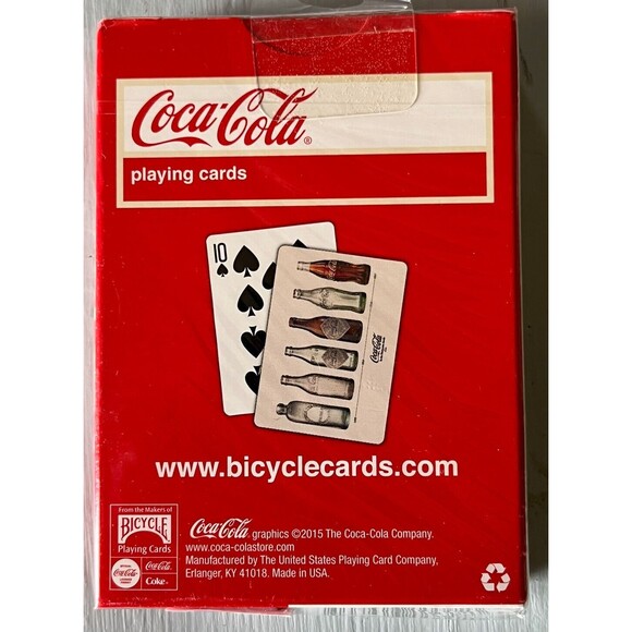 COCA COLA Bicycle Playing Cards Standard Deck Coke Bottle History Sealed New - Picture 2 of 2